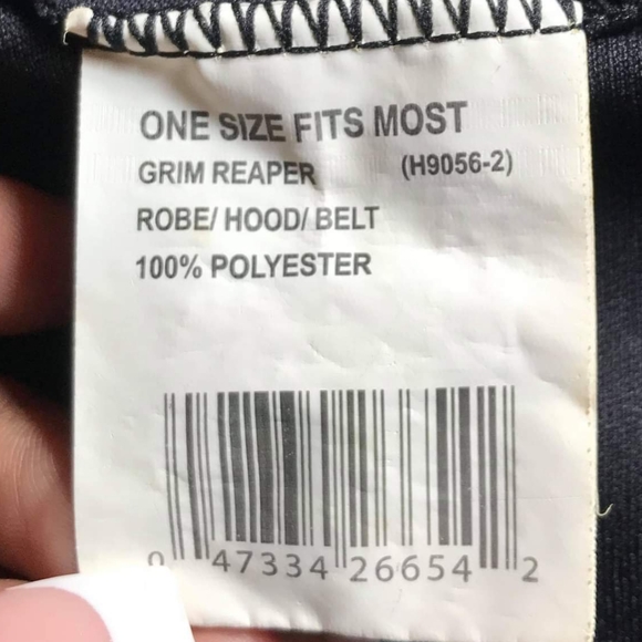 Grim Reaper Black Halloween Robe with plastic Sythe one size - Picture 5 of 16